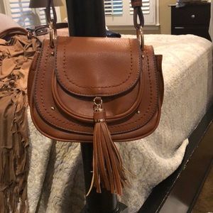Small crossover tan bag